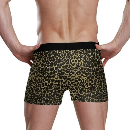 M&S&W Mens Underwear Leopard Printed Boxer Briefs Short Boxer Briefs 